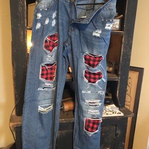 Buffalo print jeans